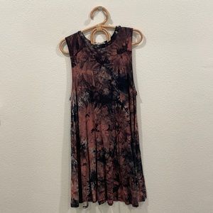 Audrey 3+1 pink and black tie-dye dress